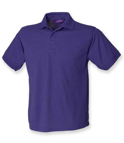 Henbury Henbury Heavy Poly/Cotton Piqué Polo Shirt Purple