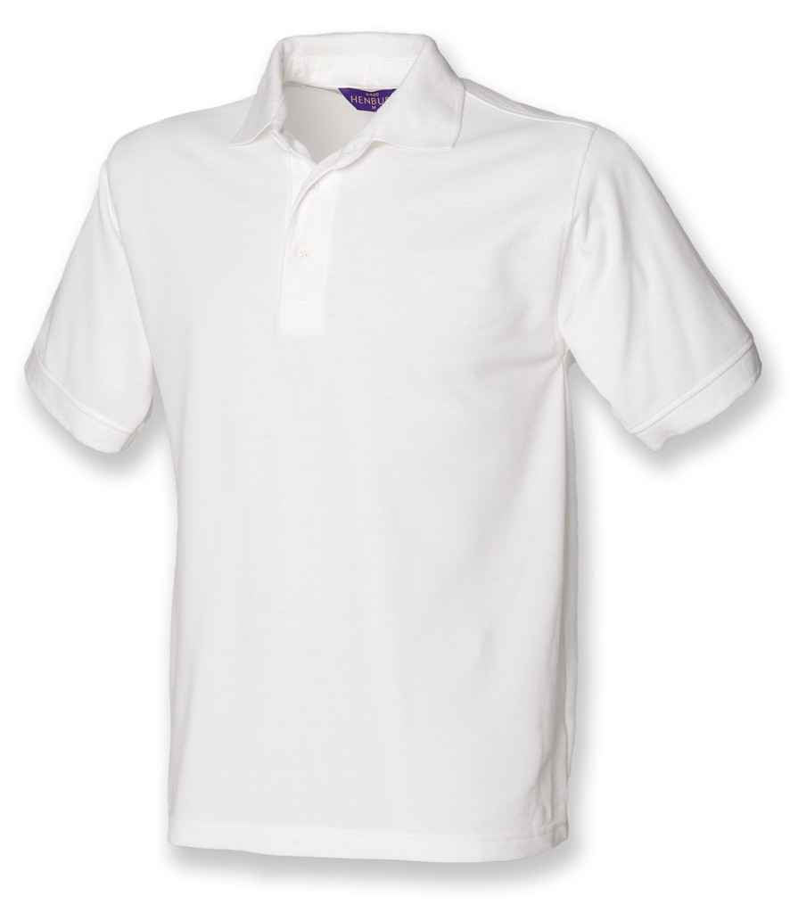 Henbury Henbury Heavy Poly/Cotton Piqué Polo Shirt White