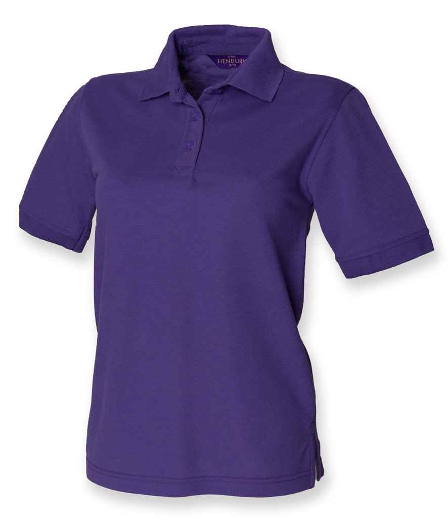 Henbury Henbury Ladies Poly/Cotton Piqué Polo Shirt Purple