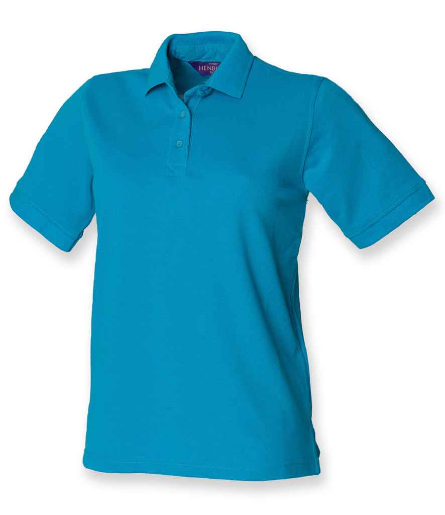 Henbury Henbury Ladies Poly/Cotton Piqué Polo Shirt Turquoise Blue