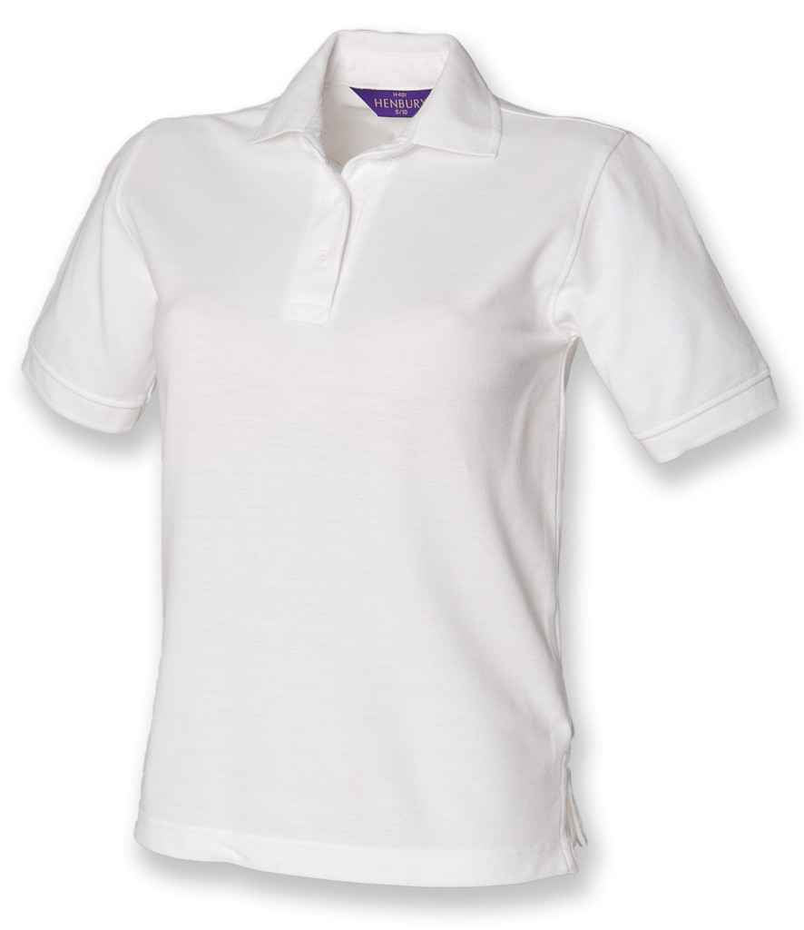 Henbury Henbury Ladies Poly/Cotton Piqué Polo Shirt White
