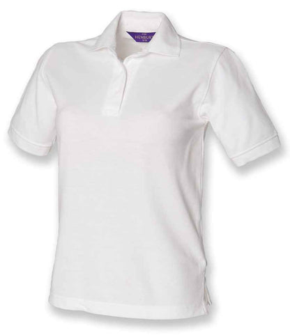 Henbury Henbury Ladies Poly/Cotton Piqué Polo Shirt White