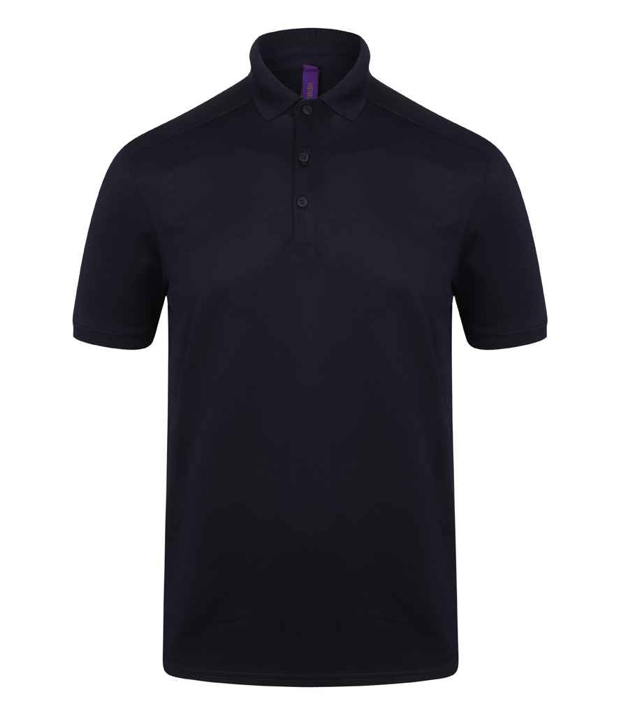 Henbury Henbury Slim Fit Stretch Microfine Piqué Polo Shirt Oxford Navy