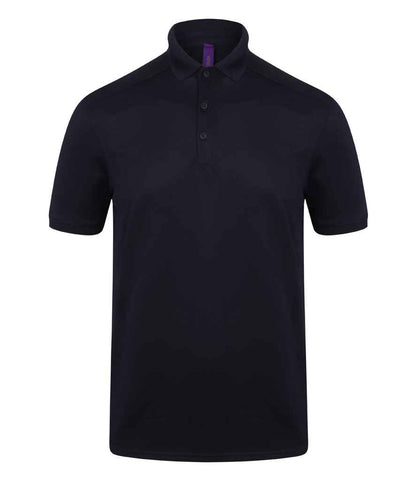 Henbury Henbury Slim Fit Stretch Microfine Piqué Polo Shirt Oxford Navy