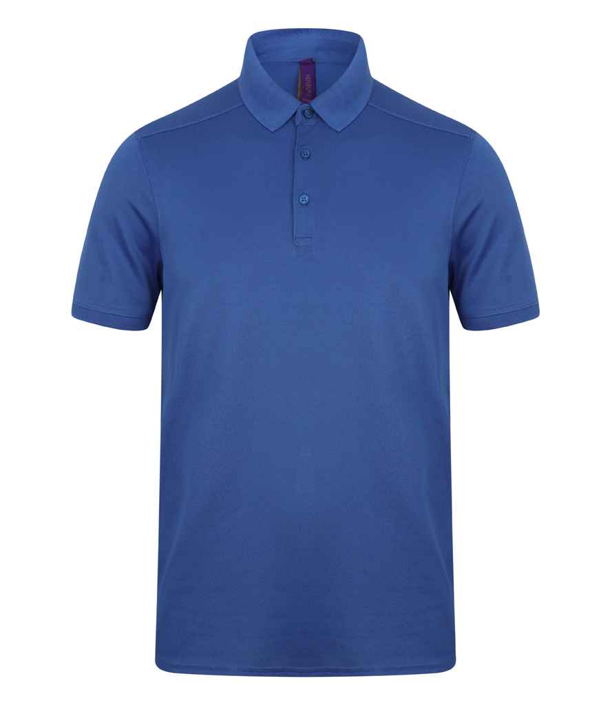 Henbury Henbury Slim Fit Stretch Microfine Piqué Polo Shirt Royal Blue