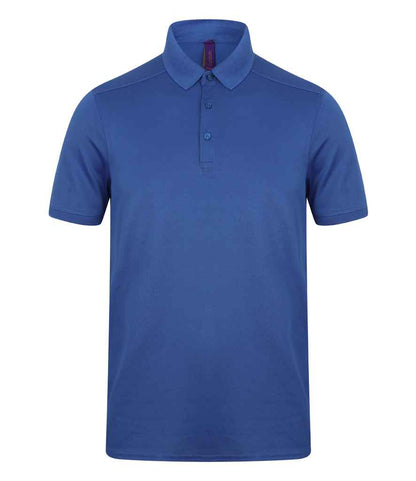Henbury Henbury Slim Fit Stretch Microfine Piqué Polo Shirt Royal Blue