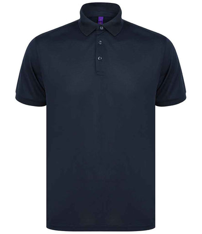 Henbury Henbury Recycled Polyester Piqué Polo Shirt Navy