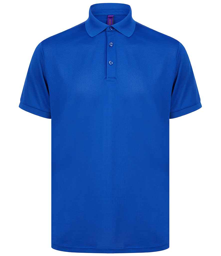Henbury Henbury Recycled Polyester Piqué Polo Shirt Royal Blue