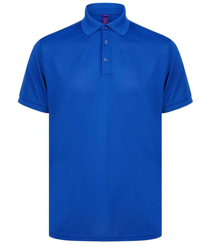 Henbury Henbury Recycled Polyester Piqué Polo Shirt Royal Blue