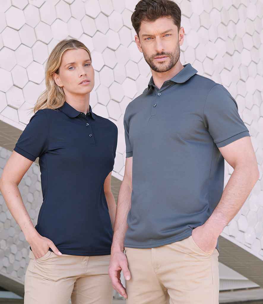 Henbury Henbury Ladies Recycled Polyester Polo Shirt Charcoal