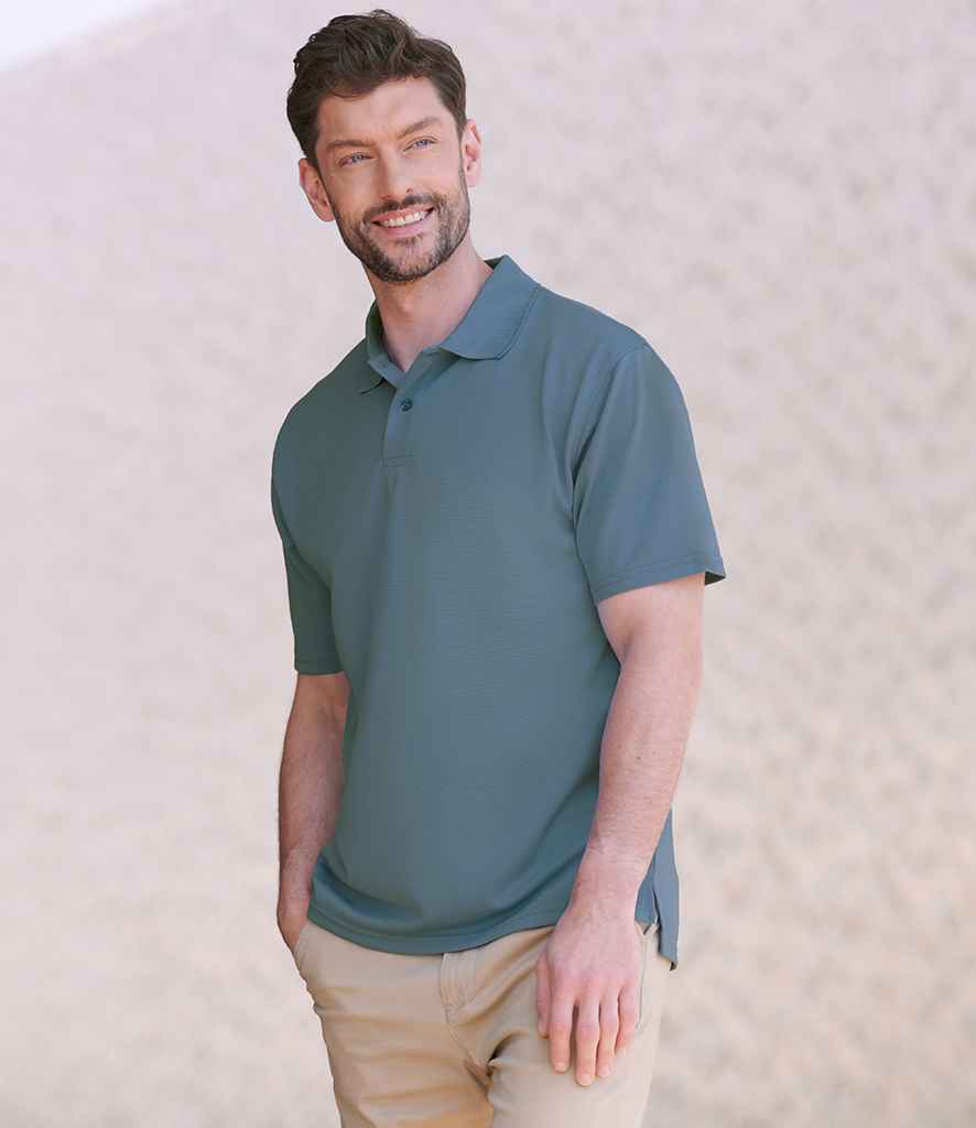 Henbury Henbury Coolplus® Wicking Piqué Polo Shirt Airforce Blue