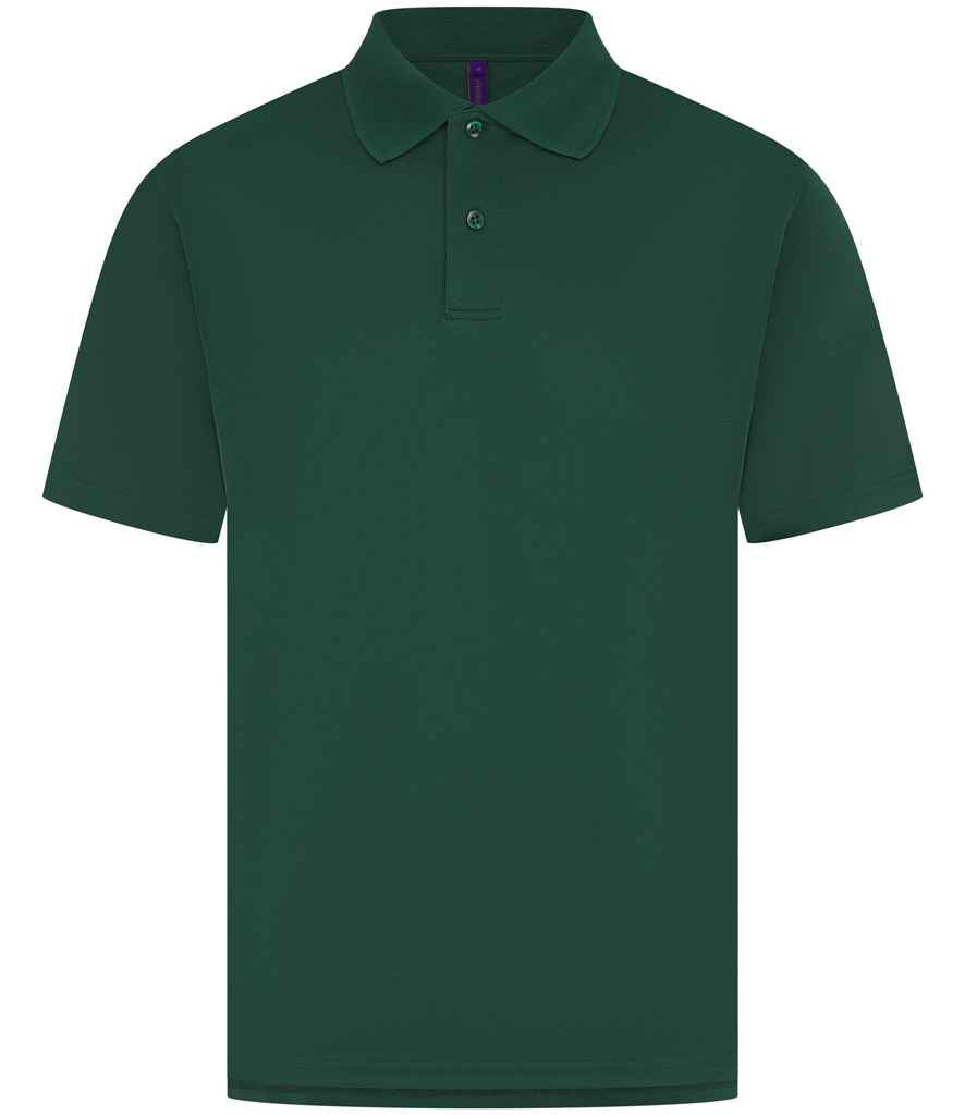 Henbury Henbury Coolplus® Wicking Piqué Polo Shirt Bottle Green