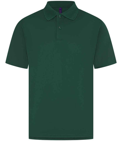 Henbury Henbury Coolplus® Wicking Piqué Polo Shirt Bottle Green