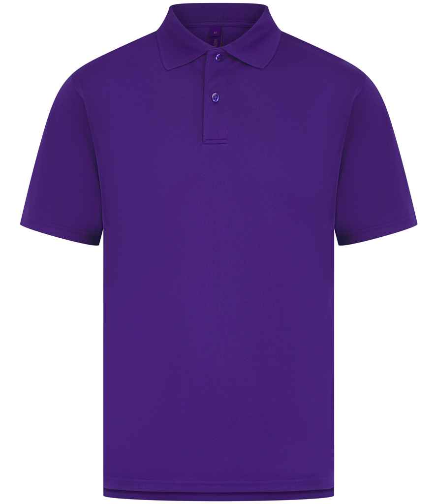 Henbury Henbury Coolplus® Wicking Piqué Polo Shirt Bright Purple