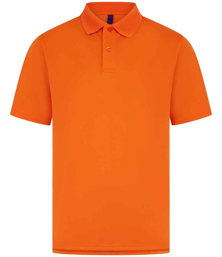 Henbury Henbury Coolplus® Wicking Piqué Polo Shirt Bright Orange