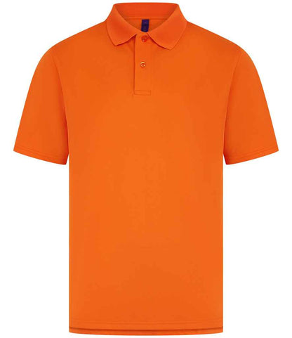 Henbury Henbury Coolplus® Wicking Piqué Polo Shirt Bright Orange