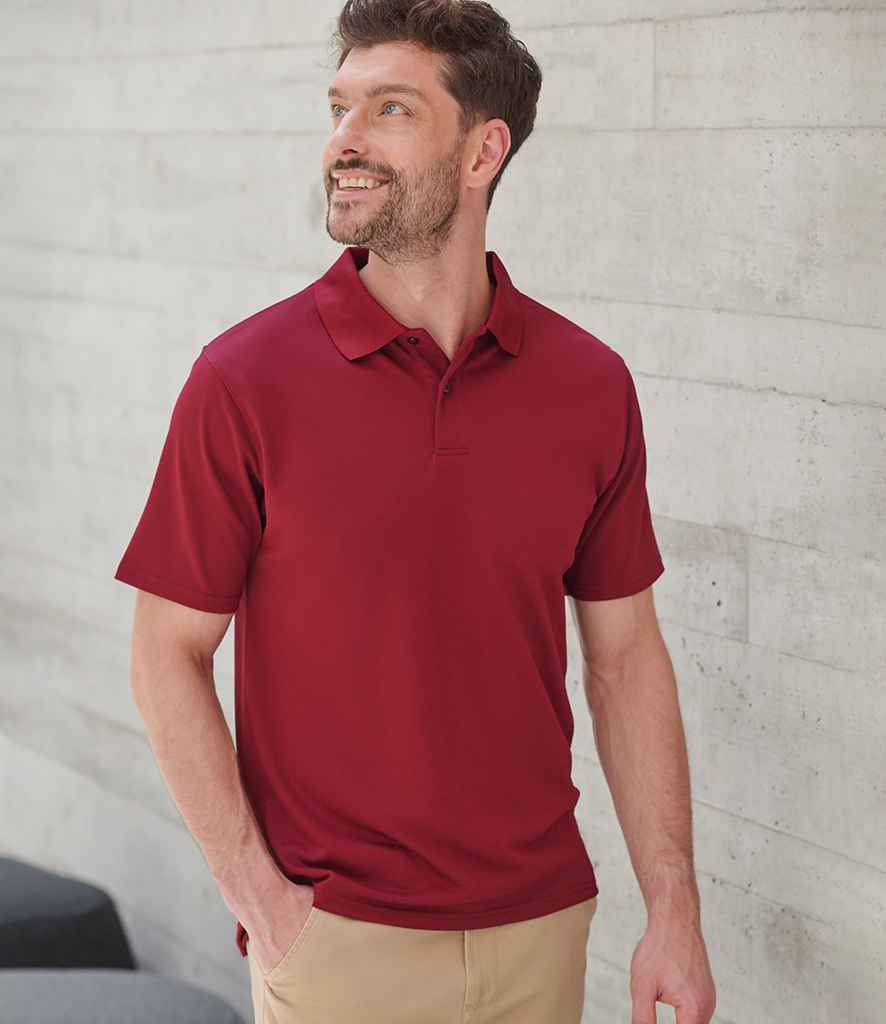 Henbury Henbury Coolplus® Wicking Piqué Polo Shirt Burgundy