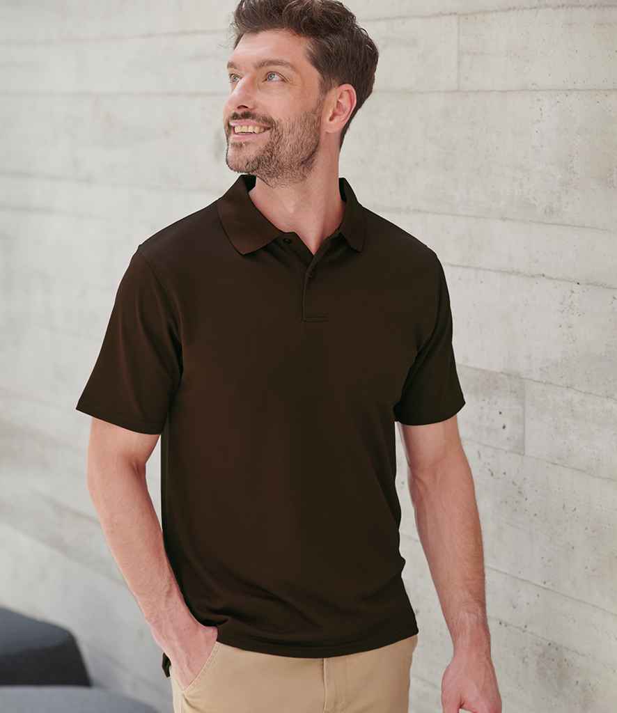 Henbury Henbury Coolplus® Wicking Piqué Polo Shirt Chocolate