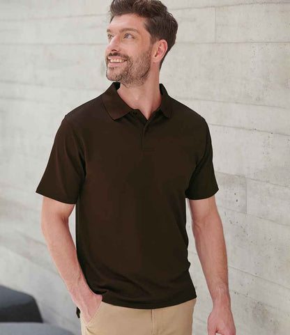Henbury Henbury Coolplus® Wicking Piqué Polo Shirt Chocolate