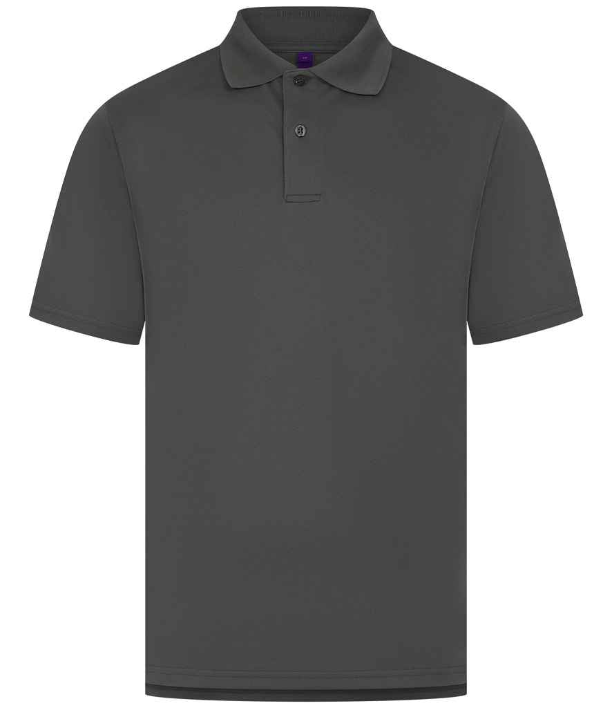 Henbury Henbury Coolplus® Wicking Piqué Polo Shirt Charcoal