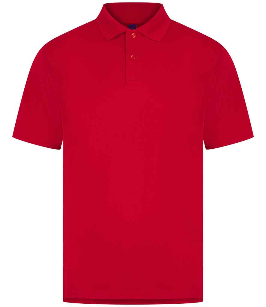 Henbury Henbury Coolplus® Wicking Piqué Polo Shirt Classic Red