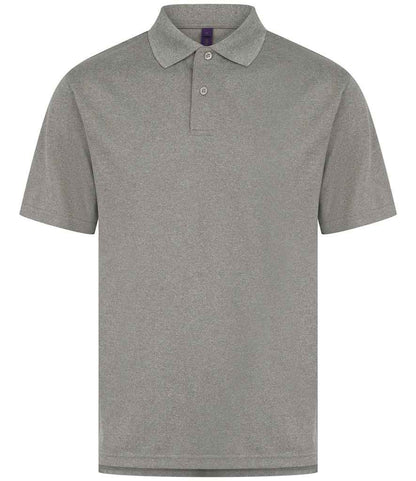 Henbury Henbury Coolplus® Wicking Piqué Polo Shirt Heather Grey