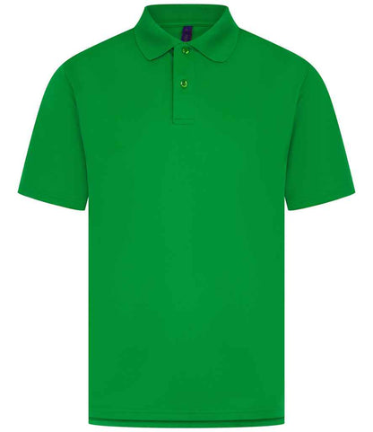Henbury Henbury Coolplus® Wicking Piqué Polo Shirt Kelly Green