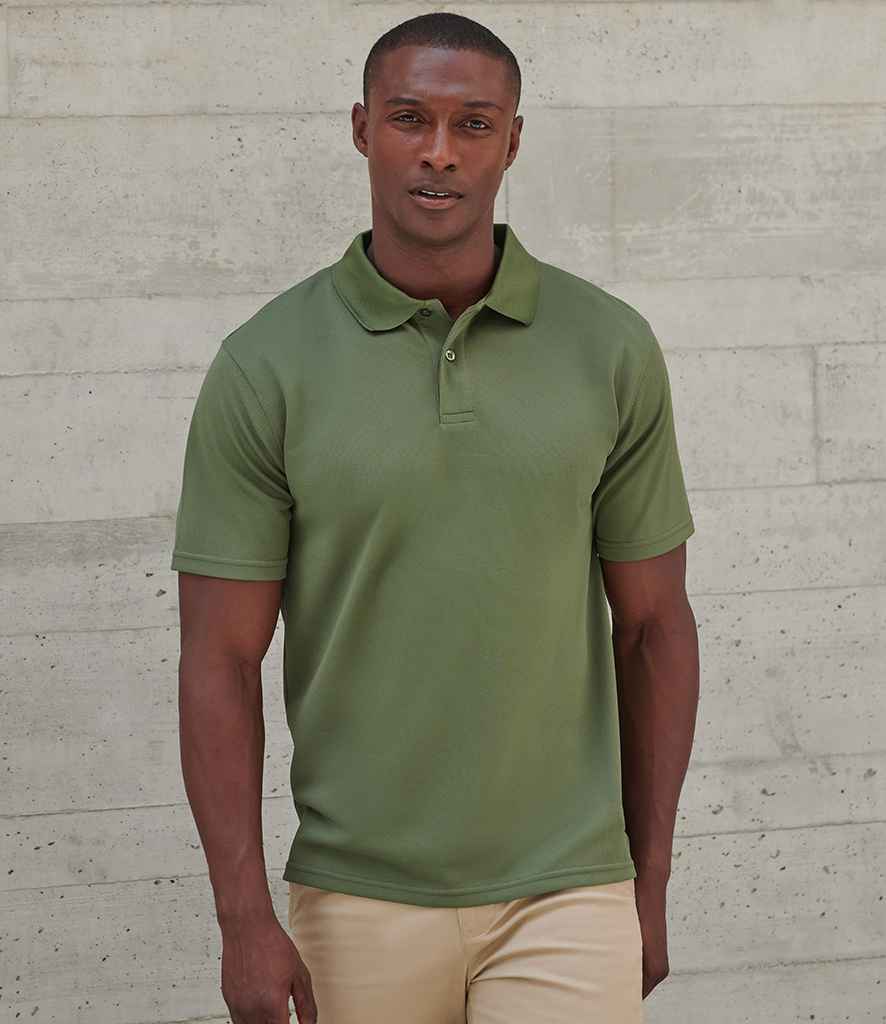 Henbury Henbury Coolplus® Wicking Piqué Polo Shirt Olive Green
