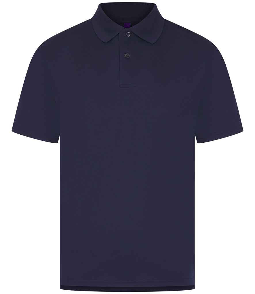 Henbury Henbury Coolplus® Wicking Piqué Polo Shirt Oxford Navy