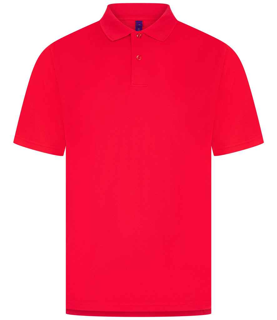 Henbury Henbury Coolplus® Wicking Piqué Polo Shirt Red
