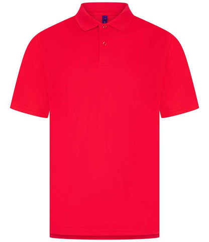 Henbury Henbury Coolplus® Wicking Piqué Polo Shirt Red