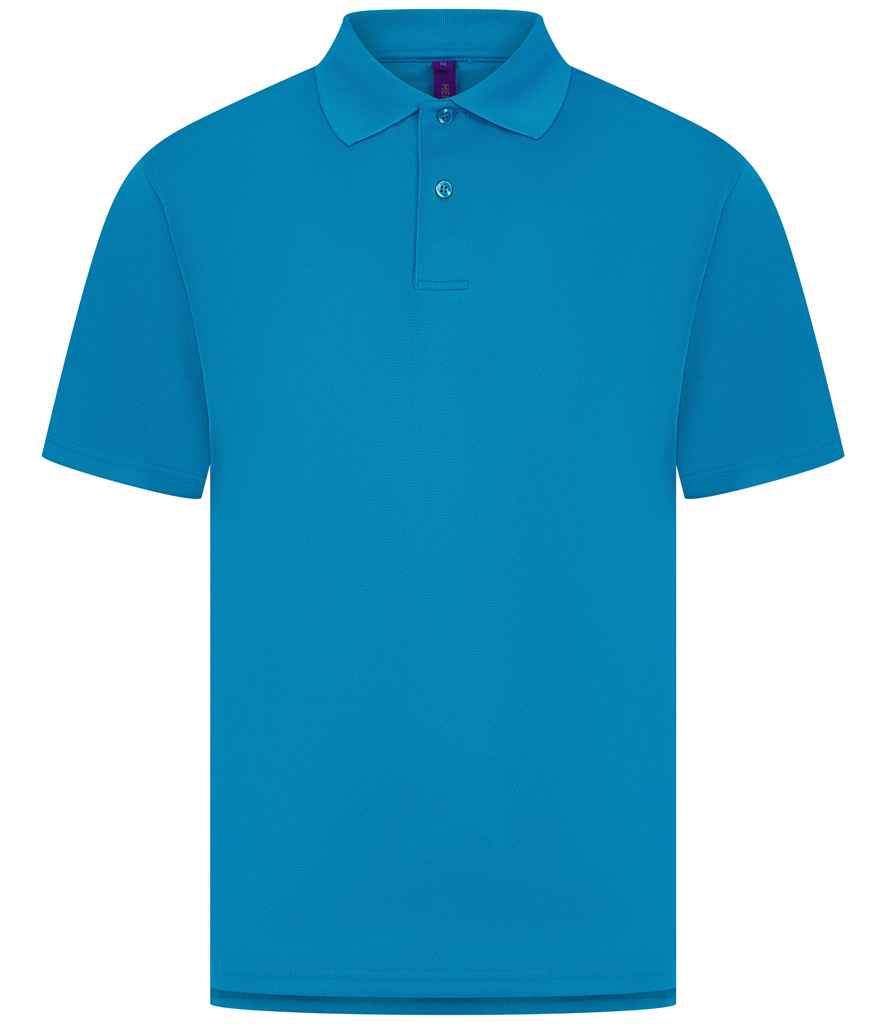 Henbury Henbury Coolplus® Wicking Piqué Polo Shirt Sapphire Blue