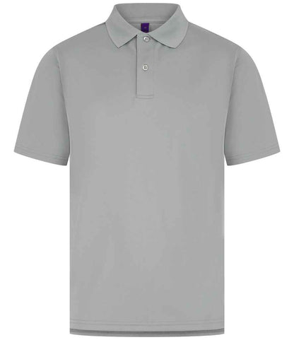 Henbury Henbury Coolplus® Wicking Piqué Polo Shirt Silver