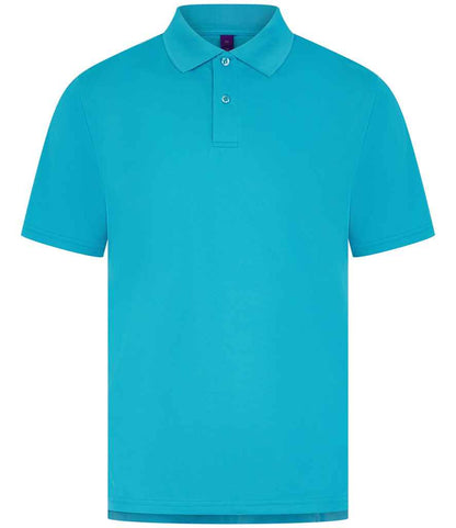 Henbury Henbury Coolplus® Wicking Piqué Polo Shirt Turquoise Blue
