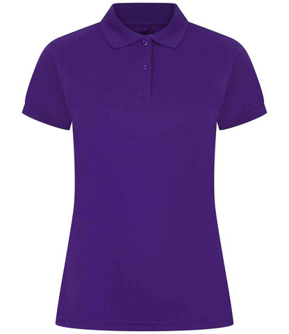 Henbury Henbury Ladies Coolplus® Wicking Piqué Polo Shirt Bright Purple