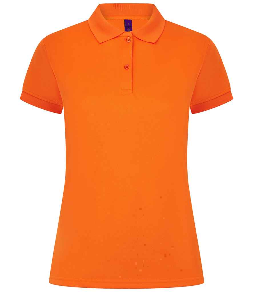 Henbury Henbury Ladies Coolplus® Wicking Piqué Polo Shirt Bright Orange