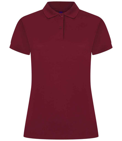Henbury Henbury Ladies Coolplus® Wicking Piqué Polo Shirt Burgundy
