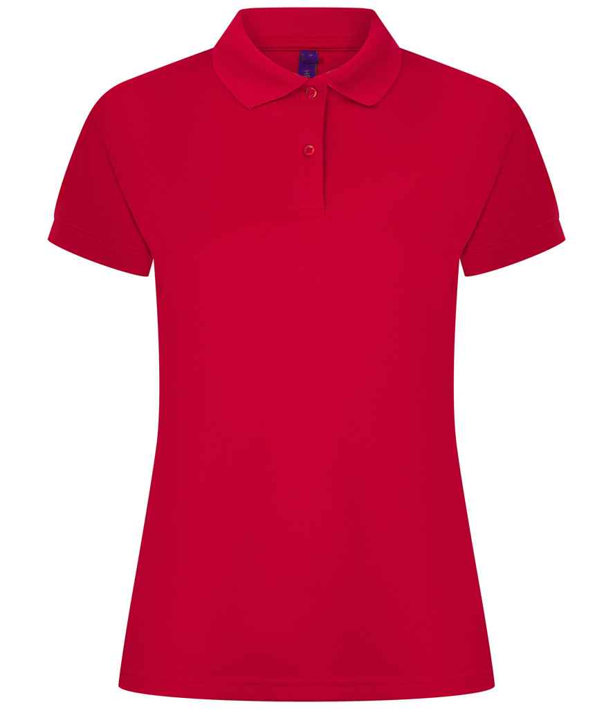 Henbury Henbury Ladies Coolplus® Wicking Piqué Polo Shirt Classic Red