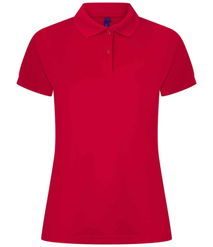 Henbury Henbury Ladies Coolplus® Wicking Piqué Polo Shirt Classic Red