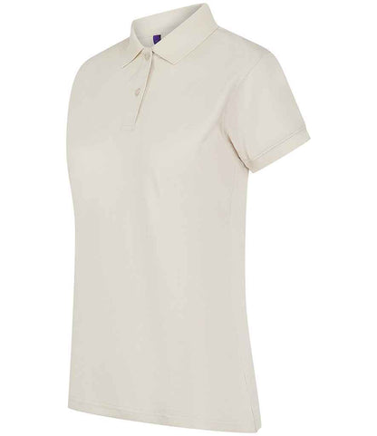 Henbury Henbury Ladies Coolplus® Wicking Piqué Polo Shirt Natural