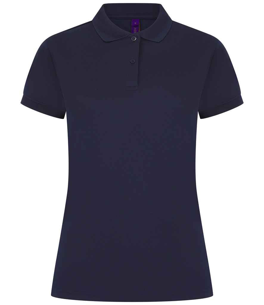 Henbury Henbury Ladies Coolplus® Wicking Piqué Polo Shirt Oxford Navy