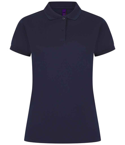 Henbury Henbury Ladies Coolplus® Wicking Piqué Polo Shirt Oxford Navy