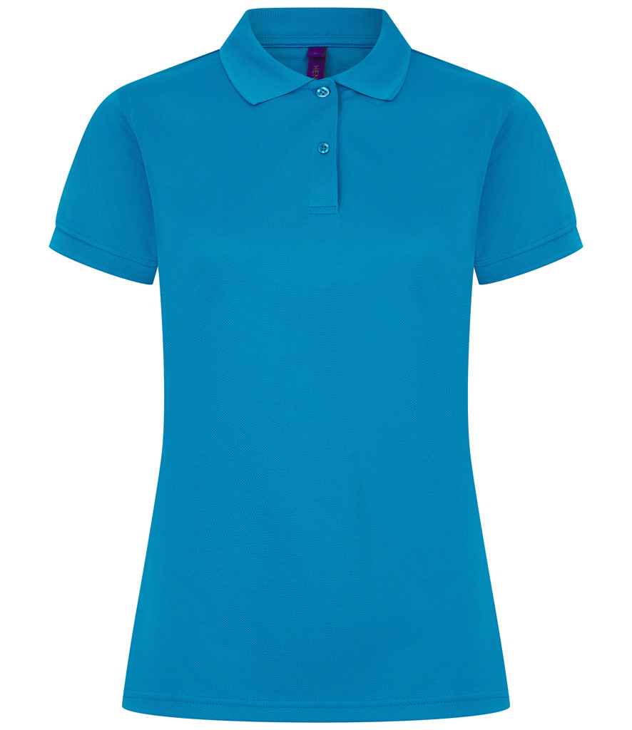 Henbury Henbury Ladies Coolplus® Wicking Piqué Polo Shirt Sapphire Blue