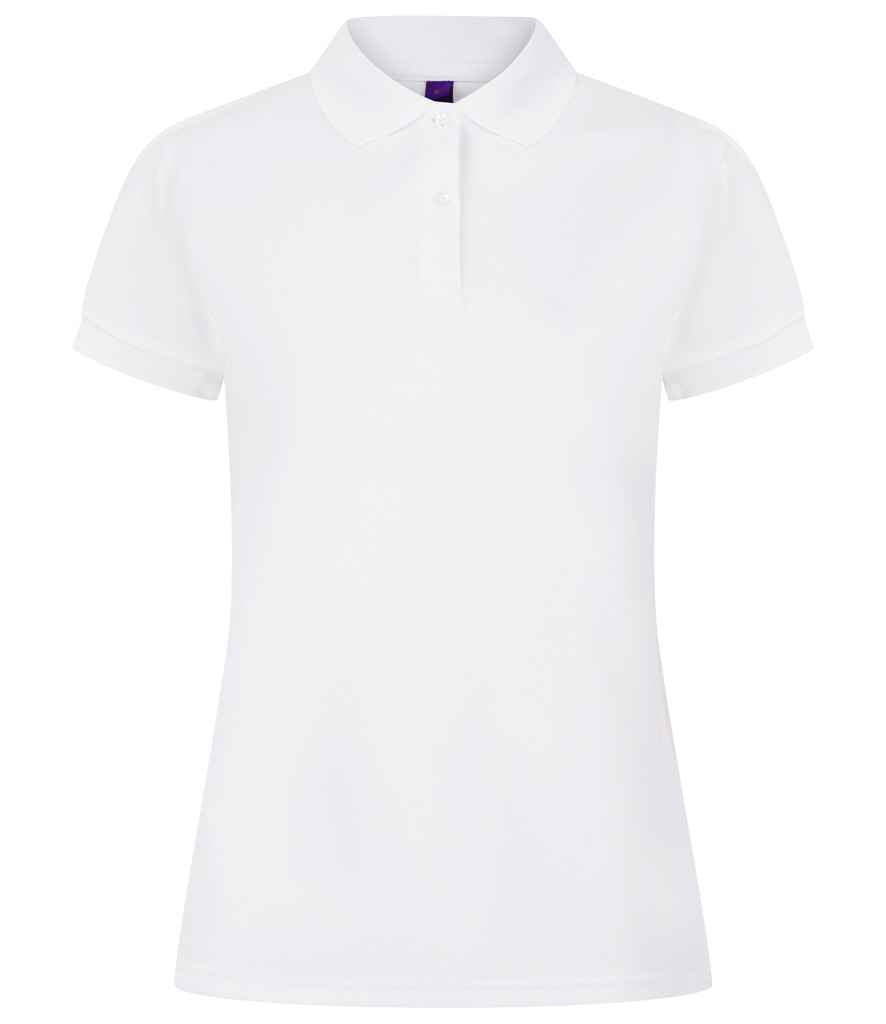 Henbury Henbury Ladies Coolplus® Wicking Piqué Polo Shirt White