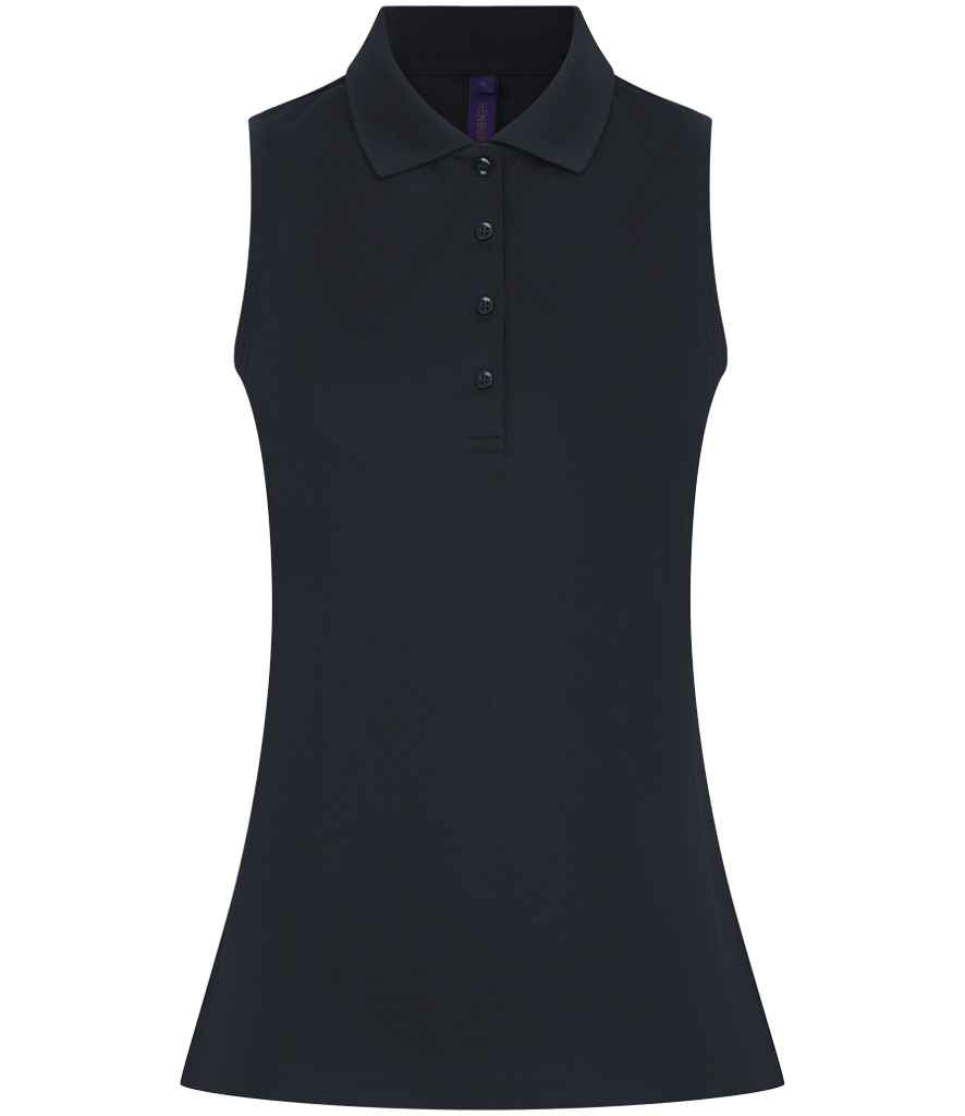 Henbury Henbury Ladies Sleeveless Coolplus® Polo Shirt Navy