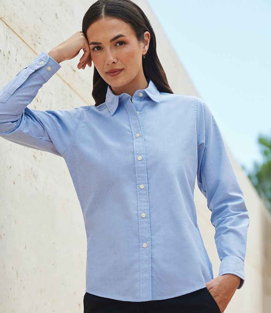 Henbury Henbury Ladies Long Sleeve Classic Oxford Shirt