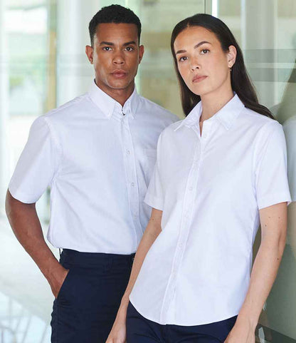 Henbury Short Sleeve Classic Oxford Shirt - model image