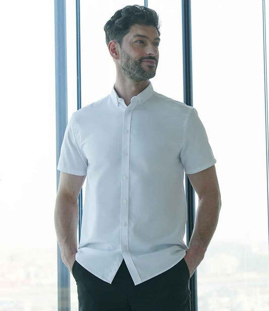 Henbury Henbury Modern Short Sleeve Regular Fit Oxford Shirt