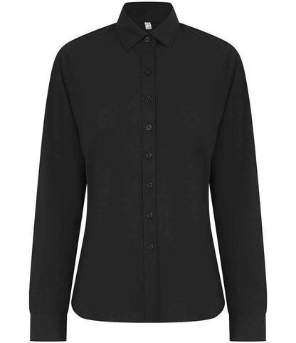 Henbury Ladies Long Sleeved Cotton Feel Coolplus® Shirt