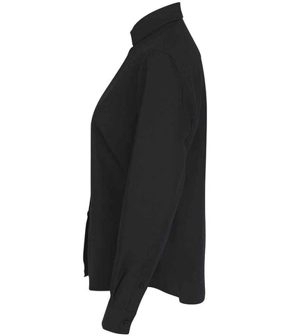 Henbury Ladies Long Sleeved Cotton Feel Coolplus® Shirt